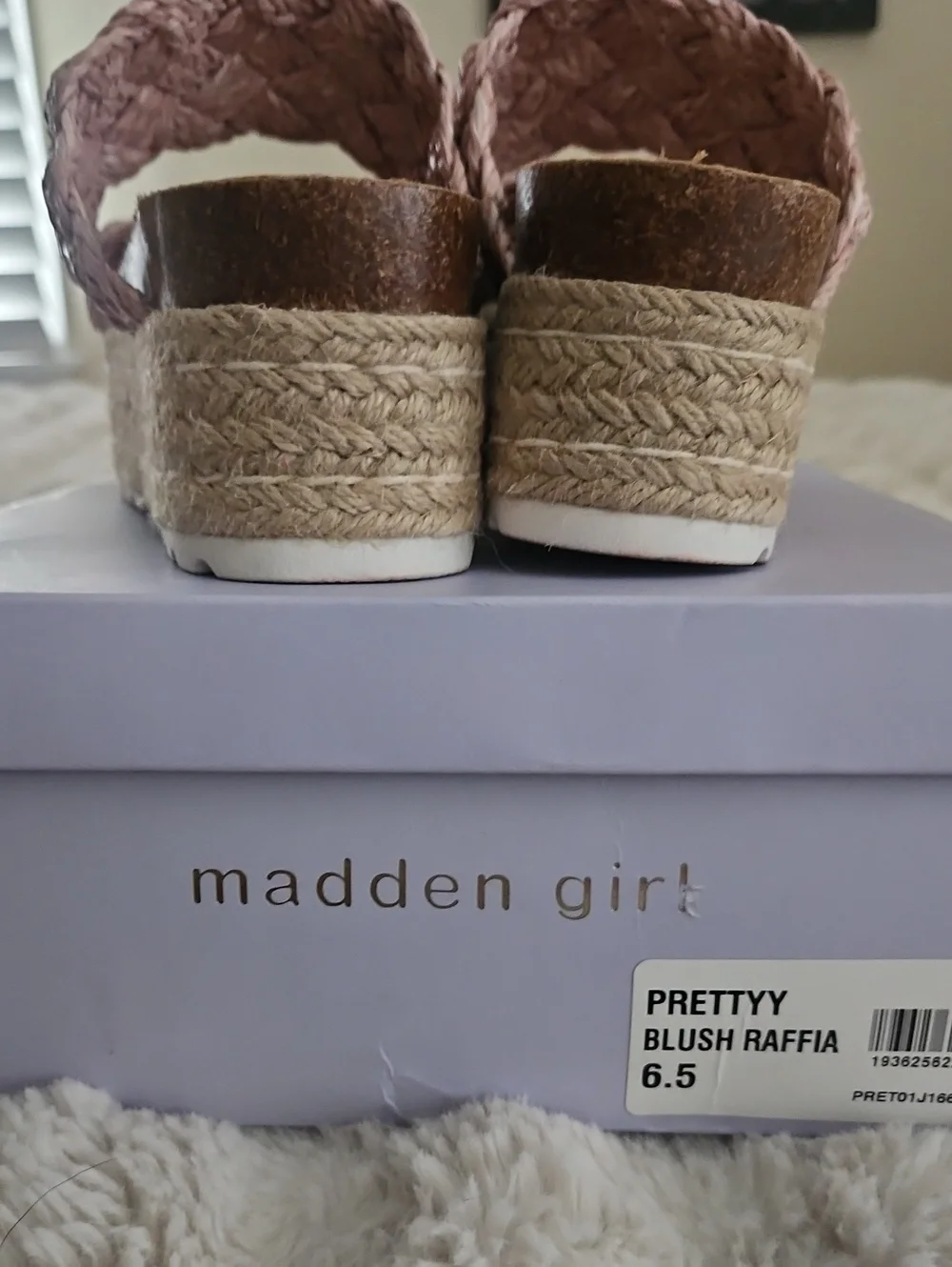 NEW Madden Girl Blush Braided Espadrille Platform Sandals